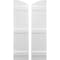 Ekena Millwork Americraft 4-Board (3 Batten) Wood Joined Board-n-Batten Shutters w/Ellipt Top, ARW401BE414X41WHH, PR ARW401BE414X41WHH - alternate 1